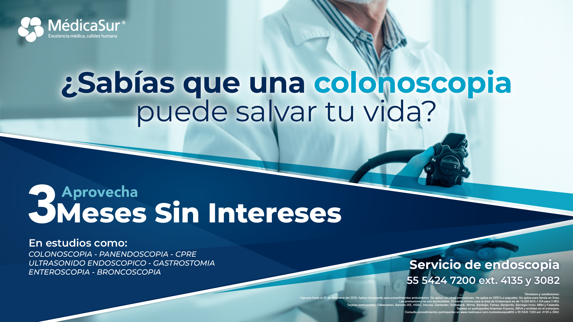 Aprovecha 3 meses sin intereses en edoscopia